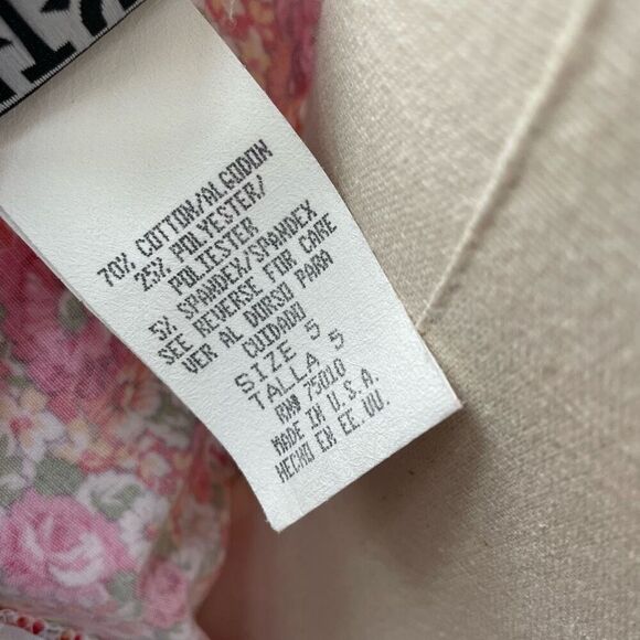 Vintage 90s City Triangles Floral Fit & Flare Spaghetti Strap Dress S 5 6 - Picture 9 of 9